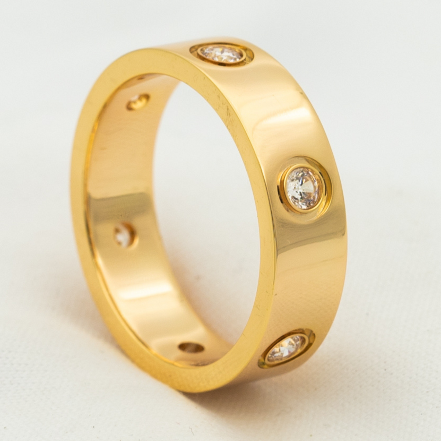 [CA]LOVE RING 5.5MM 6 DIAMONDS PINK GOLD