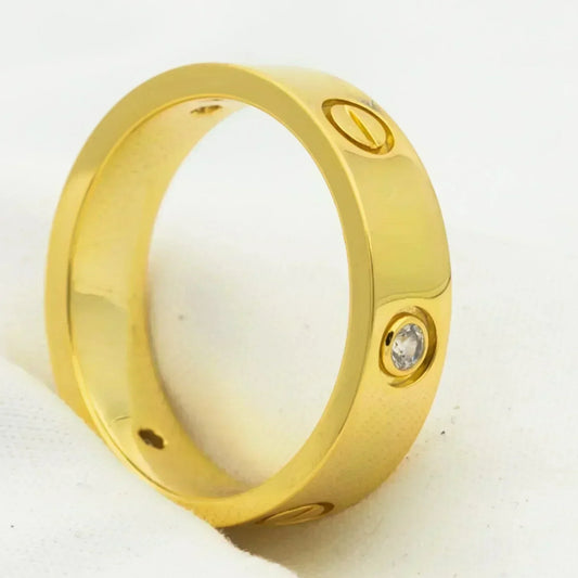 [CA]LOVE RING 5.5MM 3 DIAMONDS GOLD