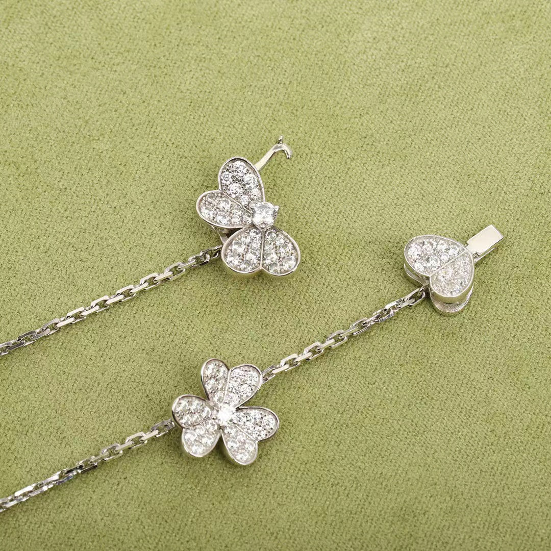 [CA]FRIVOLE SILVER 9 FLOWERS NECKLACE