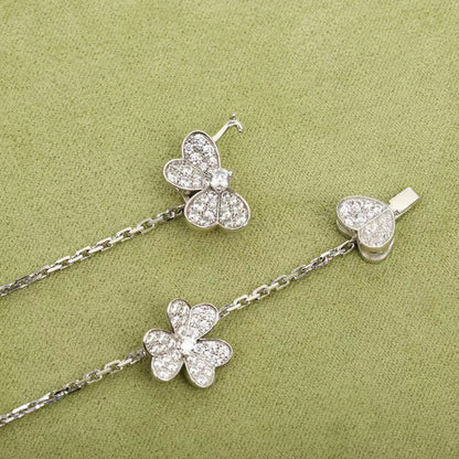 [CA]FRIVOLE SILVER 9 FLOWERS NECKLACE