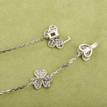 [CA]FRIVOLE SILVER 9 FLOWERS NECKLACE