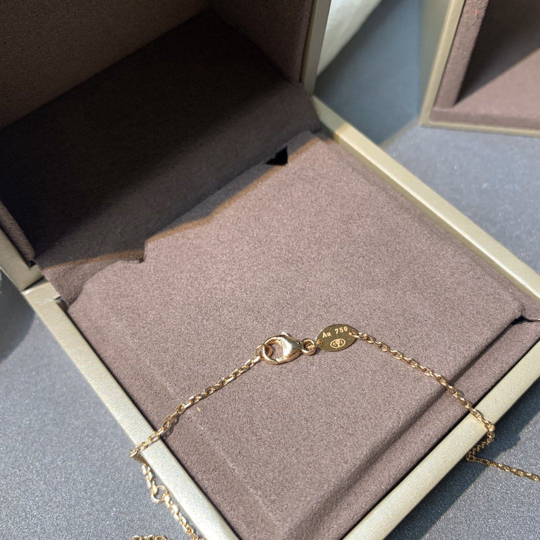 [CA]JEUX DE PINK GOLD DIAMOND NECKLACE