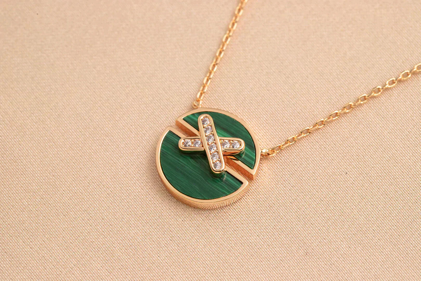 [CA]JEUX DE ROSE GOLD DIAMOND NECKLACE