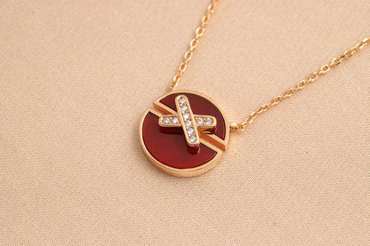 [CA]JEUX DE ROSE GOLD DIAMOND NECKLACE