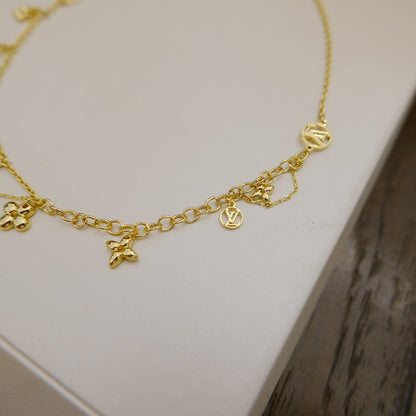 [CA]BLOOMING SUPPLE NECKLACE BRASS