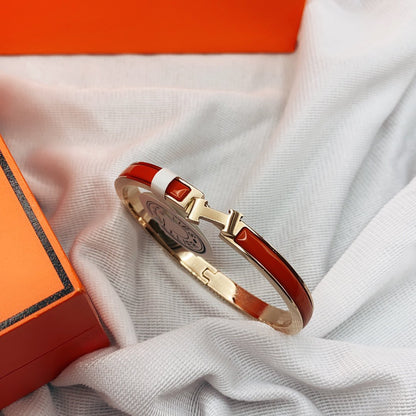 [CA]CLASSIC HM CLIC RED 8MM ENAMEL BRACELET