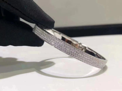 [CA]HM KELLY BRACELET IN SILVER AND FULL PAVE DIAMOND