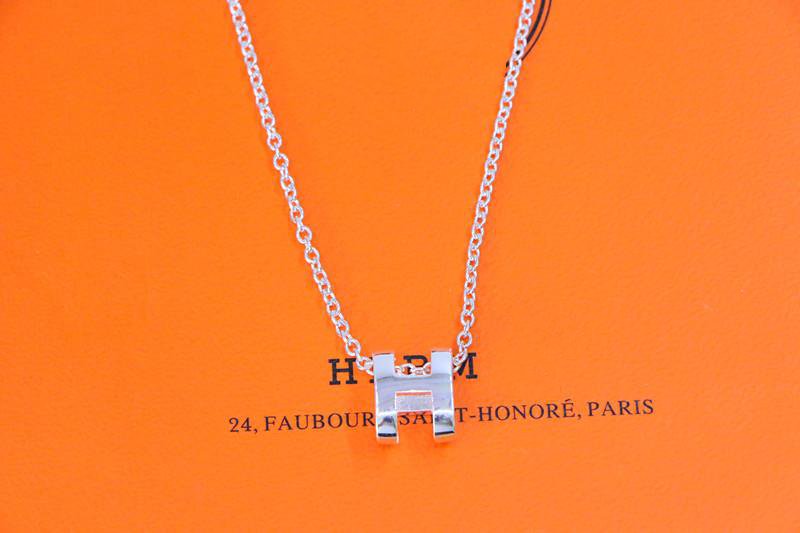 [CA]HM NECKLACE H LETTER OVAL SERIES