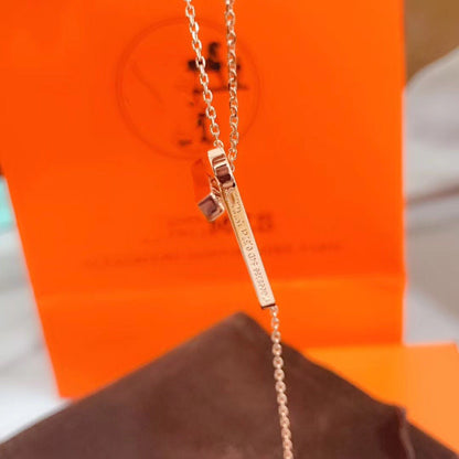 [CA]HM NECKLACE PLATINUM ROSE GOLD DIAMOND