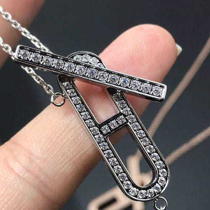 [CA]HM NECKLACE PLATINUM ROSE GOLD DIAMOND