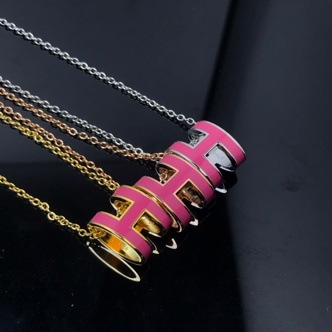 [CA]H NECKLACE PINK