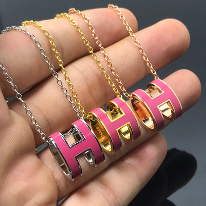 [CA]H NECKLACE PINK