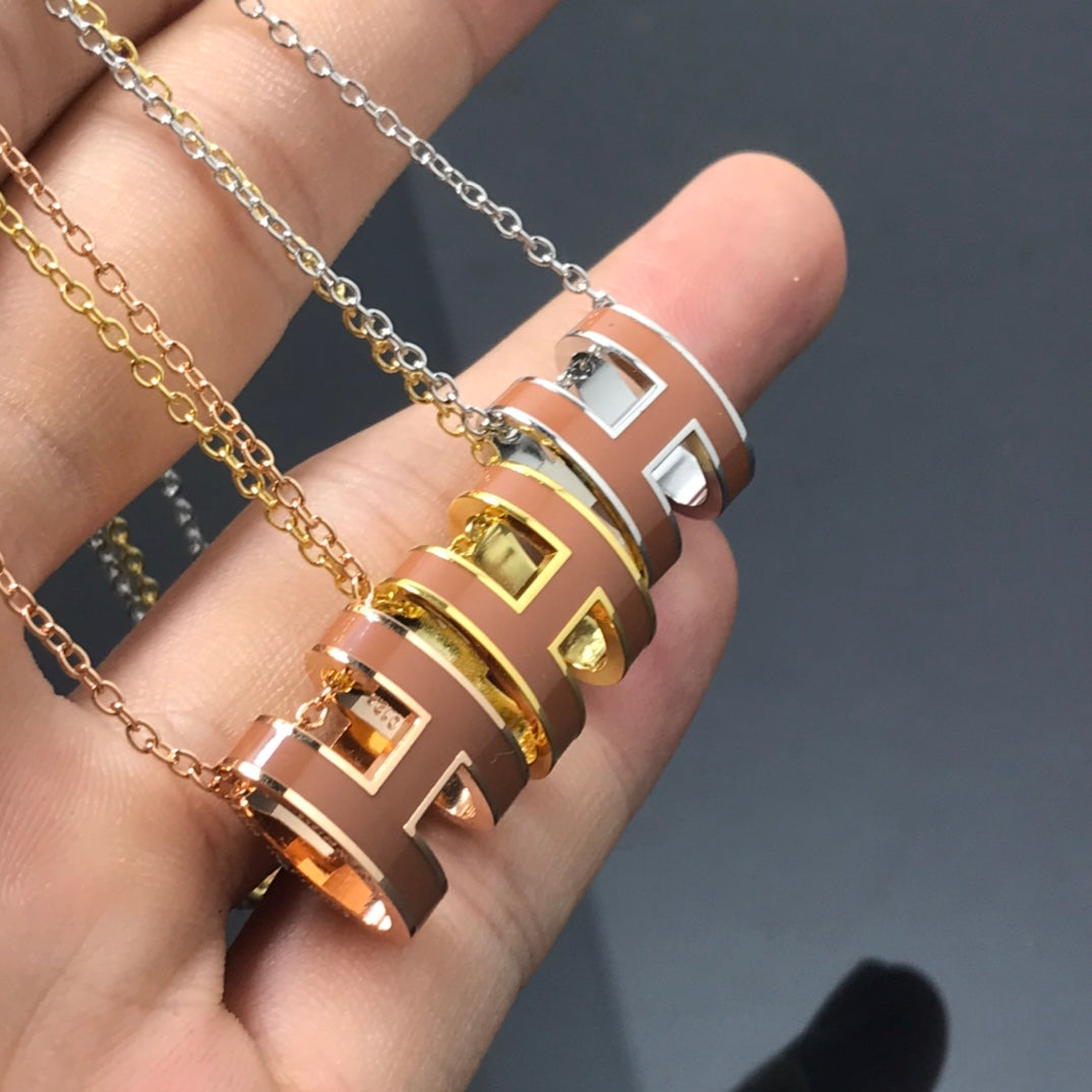 [CA]H NECKLACE BROWN