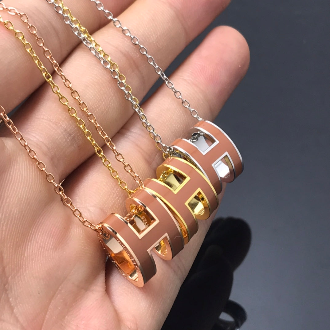 [CA]H NECKLACE BROWN