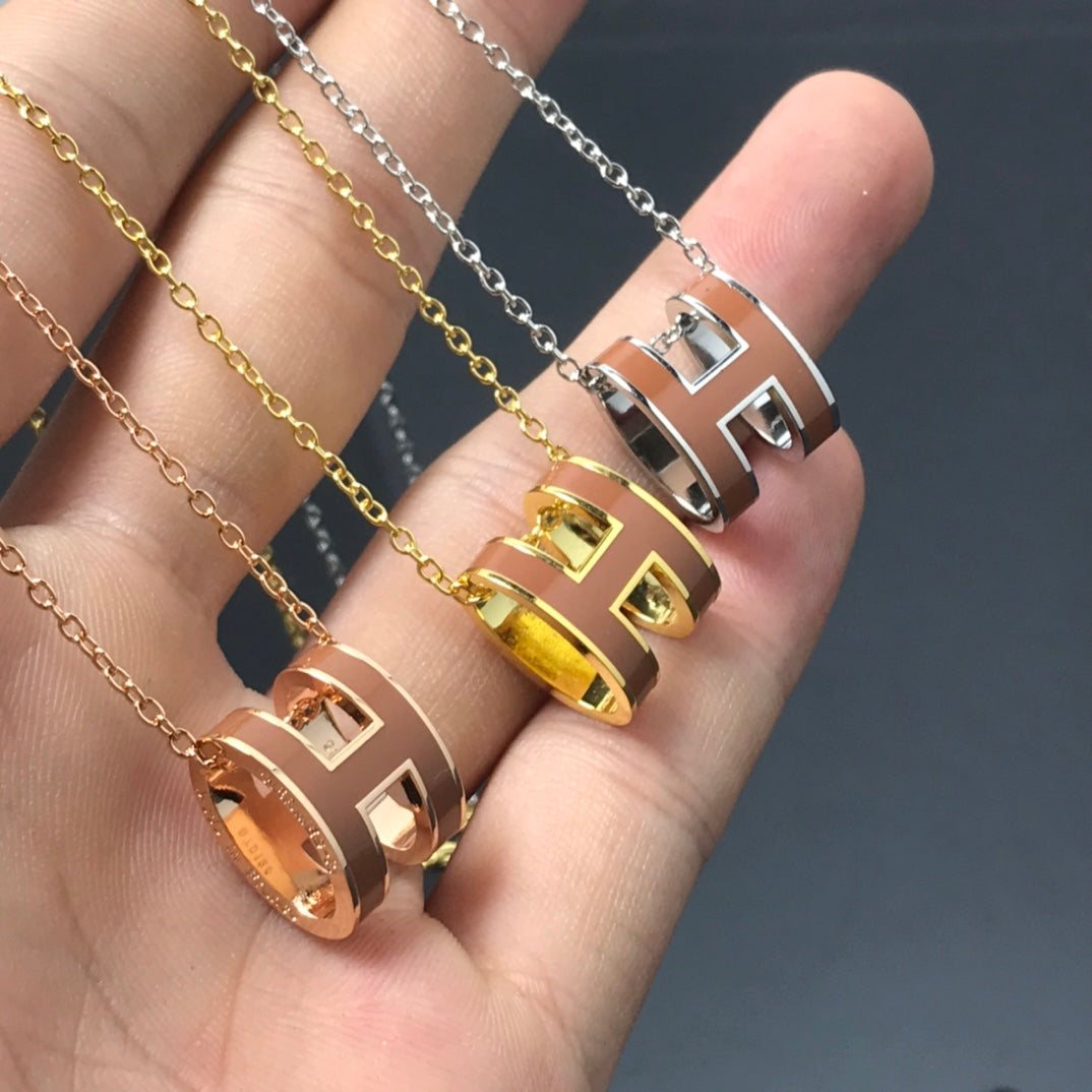 [CA]H NECKLACE BROWN