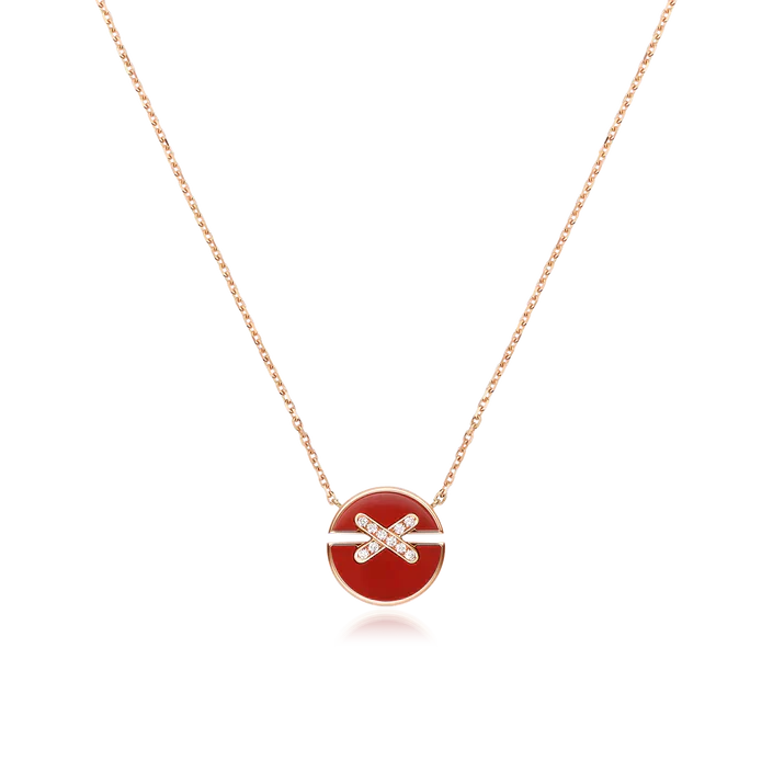 [CA]JEUX DE ROSE GOLD DIAMOND NECKLACE