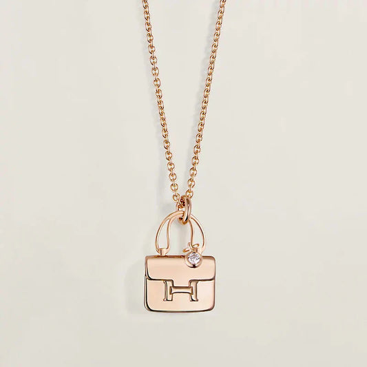 [CA]AMULETTE PEDANT ROSE GOLD NECKLACE