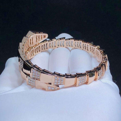 [CA]SERPENTI WIDE BRACELET PINK GOLD DIAMOND