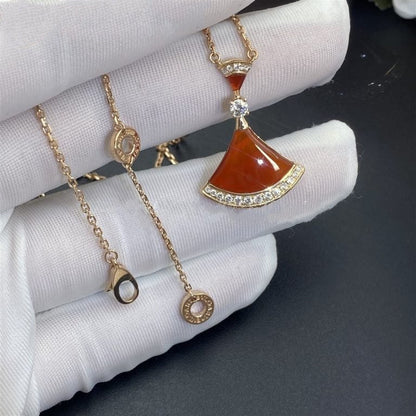 [CA]DREAM NECKLACE CARNELIAN DIAMOND