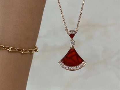 [CA]DREAM NECKLACE CARNELIAN DIAMOND