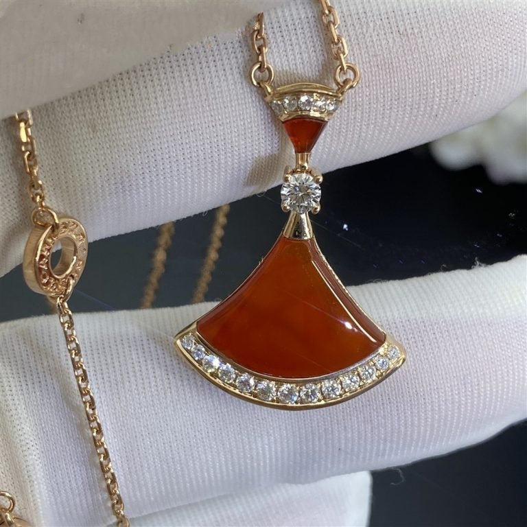 [CA]DREAM NECKLACE CARNELIAN DIAMOND