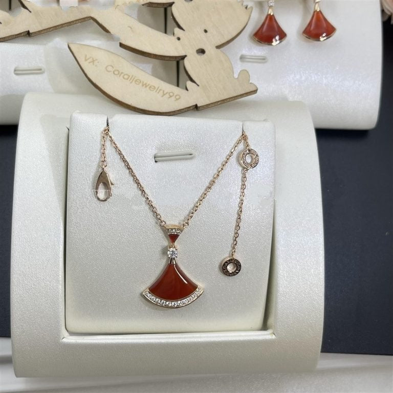 [CA]DREAM NECKLACE CARNELIAN DIAMOND