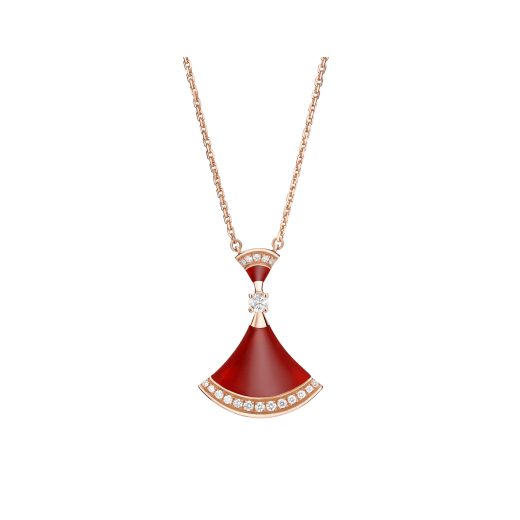 [CA]DREAM NECKLACE CARNELIAN DIAMOND