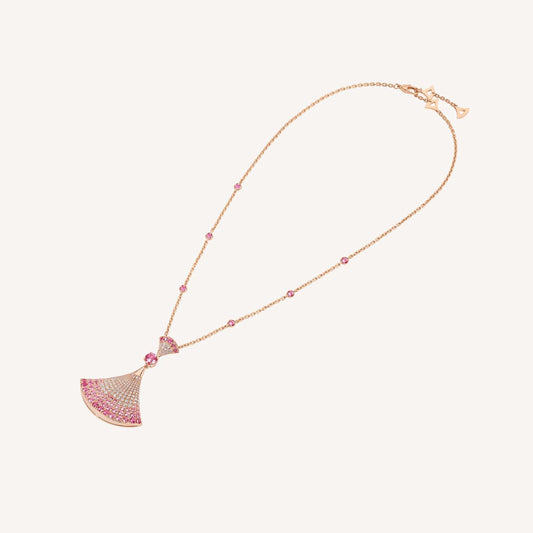 [CA]DREAM NECKLACK DIAMOND PINK GOLD