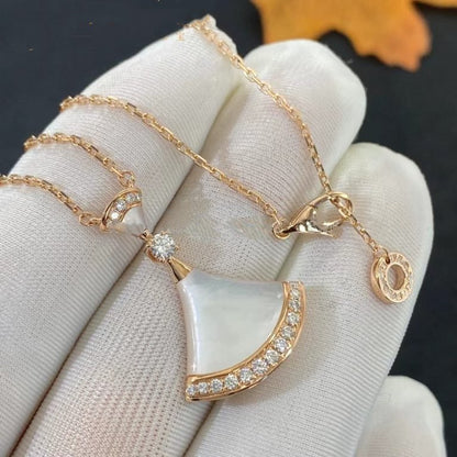 [CA]DREAM NECKLACE MOP PINK GOLD DIAMOND