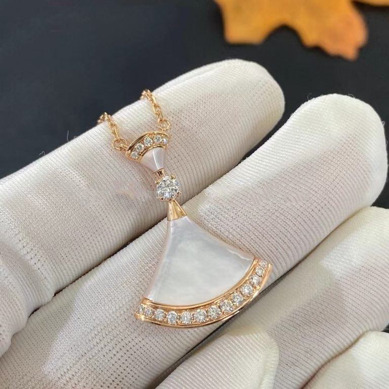 [CA]DREAM NECKLACE MOP PINK GOLD DIAMOND