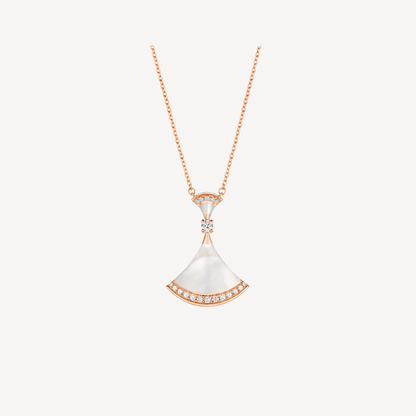 [CA]DREAM NECKLACE MOP PINK GOLD DIAMOND