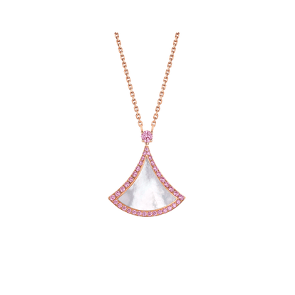 [CA]DREAM NECKLACE MOP DIAMOND PINK