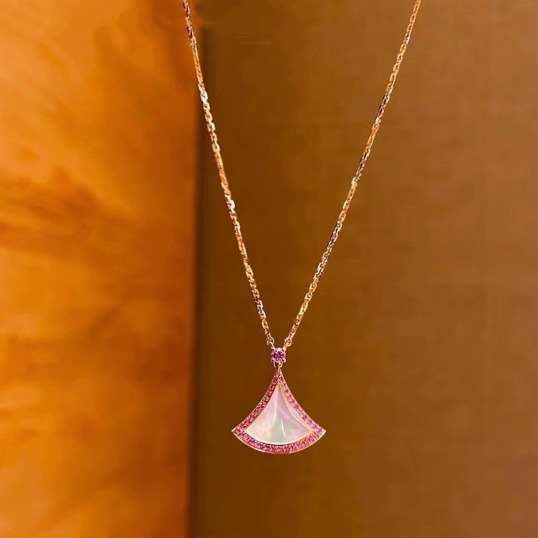 [CA]DREAM NECKLACE MOP DIAMOND PINK