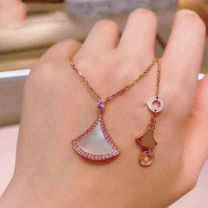 [CA]DREAM NECKLACE MOP DIAMOND PINK