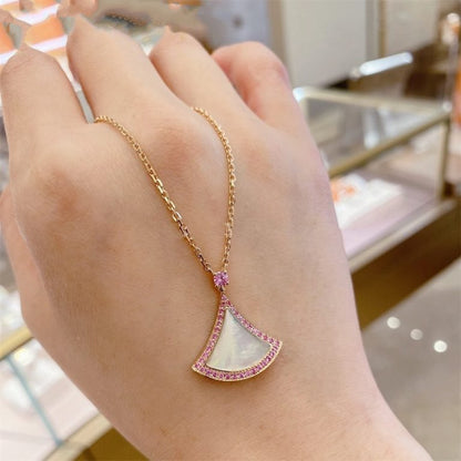 [CA]DREAM NECKLACE MOP DIAMOND PINK