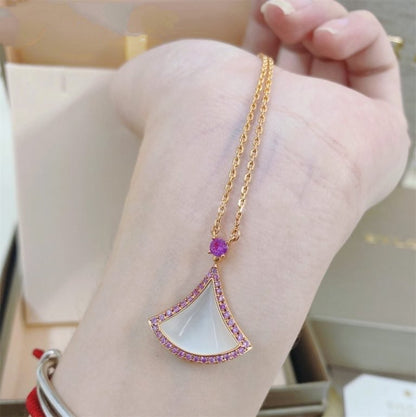 [CA]DREAM NECKLACE MOP DIAMOND PINK