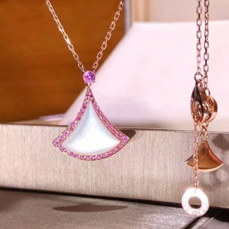 [CA]DREAM NECKLACE MOP DIAMOND PINK