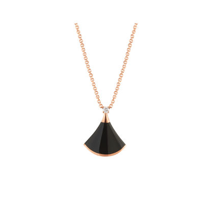 [CA]DREAM NECKLACE ONYX 1 DIAMOND