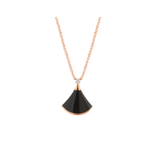 [CA]DREAM NECKLACE ONYX 1 DIAMOND