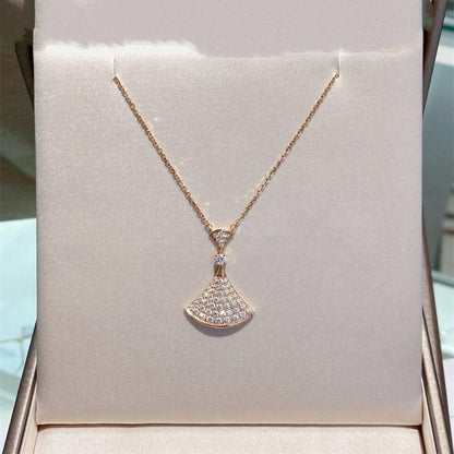 [CA]DREAM NECKLACE PINK GOLD FULL DIAMOND