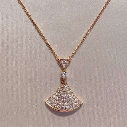 [CA]DREAM NECKLACE PINK GOLD FULL DIAMOND