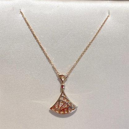 [CA]DREAM NECKLACE PINK GOLD FULL DIAMOND