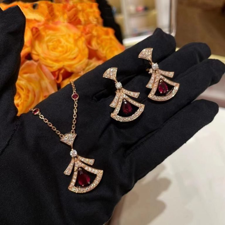 [CA]DREAM NECKLACE CARNELIAN DIAMOND PINK GOLD