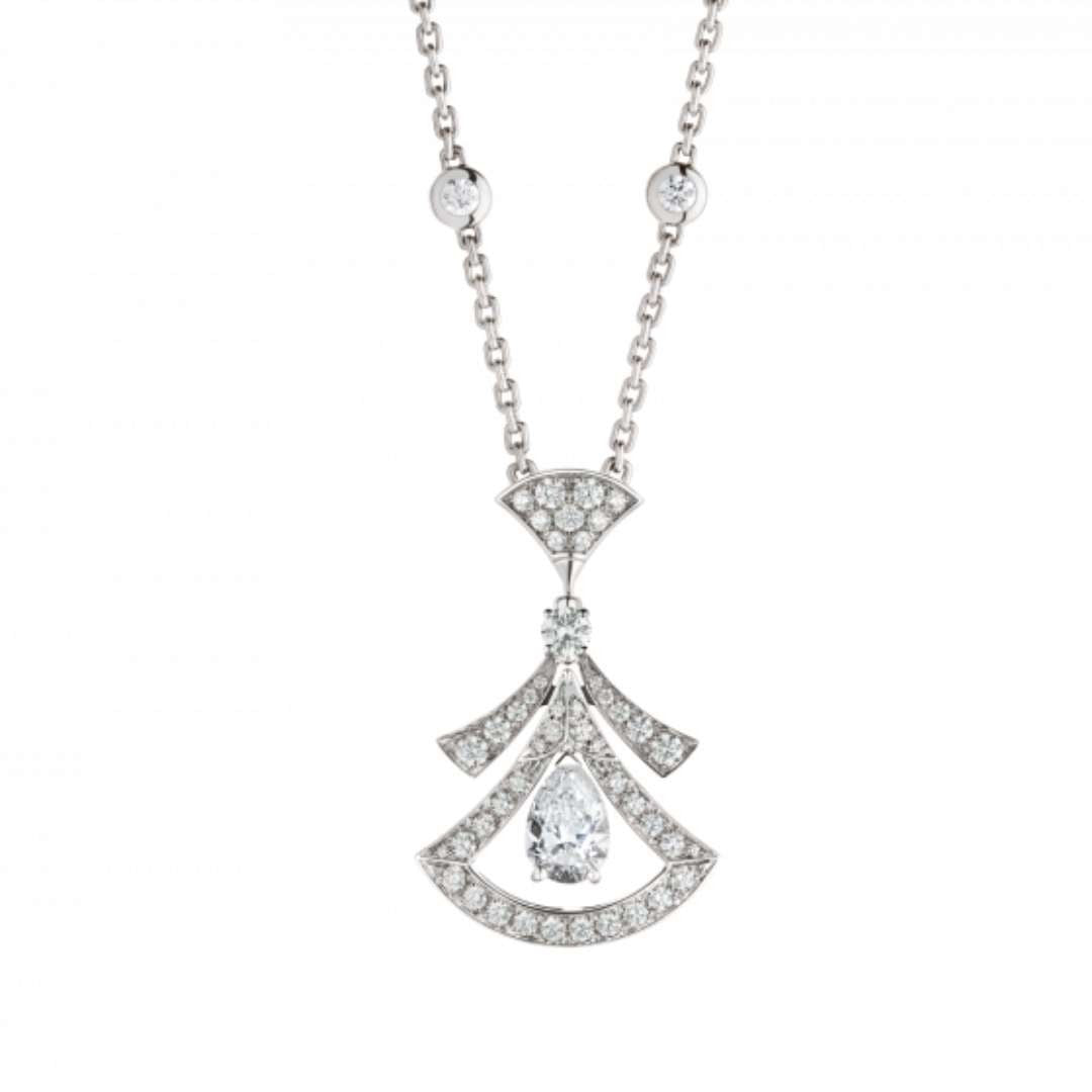 [CA]DREAM NECKLACE WHITE DIAMOND SILVER