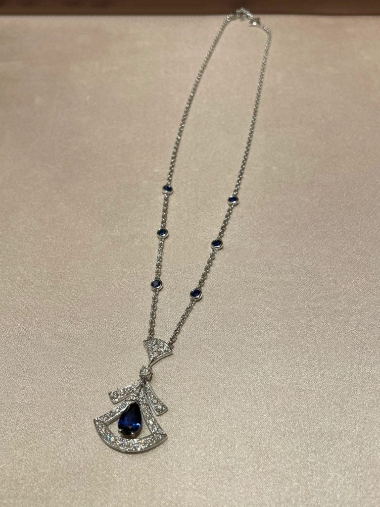 [CA]DREAM NECKLACE AGATE DIAMOND SILVER