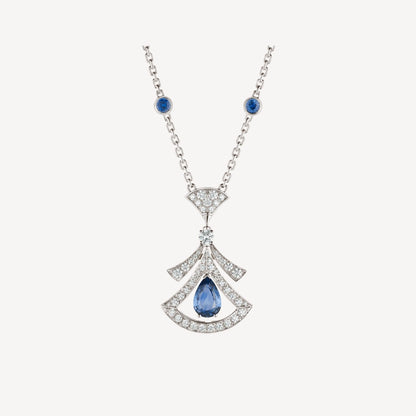 [CA]DREAM NECKLACE AGATE DIAMOND SILVER