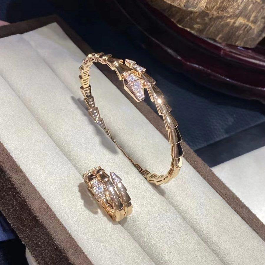 [CA]SERPENTI BRACELET DIAMONDS PINK GOLD