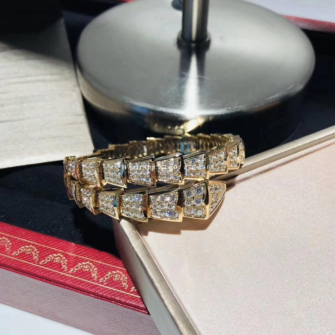 [CA]SERPENTI BRACELET 8MM GOLD DIAMOND