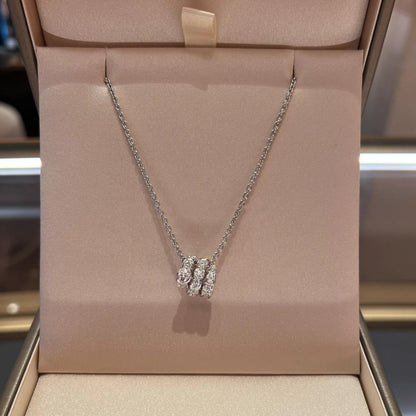 [CA]SERPENTI  NECKLACE DOUBLE RING DIAMOND