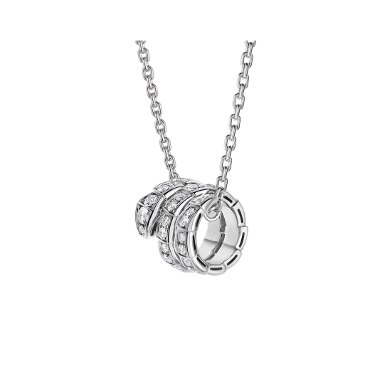 [CA]SERPENTI  NECKLACE DOUBLE RING DIAMOND